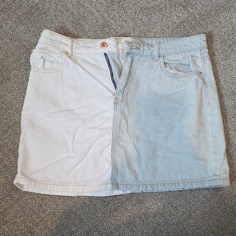 ONLY Two-Tone Denim Skirt | M